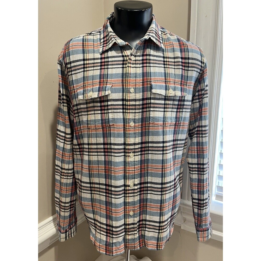 Patagonia Men’s Organic Cotton Plaid Button Front Shirt Med Long Sleeve Grunge
